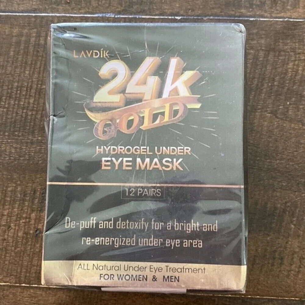 24K gold 12 pairs hydrogel under eye masks new in box